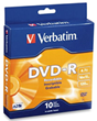 Verbatim DVD-R 4.7GB 16x 10 Pack on Spindle